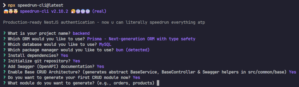 speedrun-cli